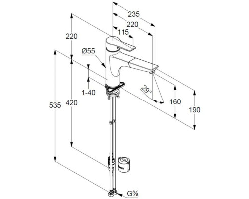 Приобрести Смеситель для кухни Kludi Mix 329440575 в магазине сантехники Santeh-Crystal.ru
