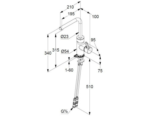 Приобрести Смеситель для кухни электронный Kludi E-GO 422206675 в магазине сантехники Santeh-Crystal.ru