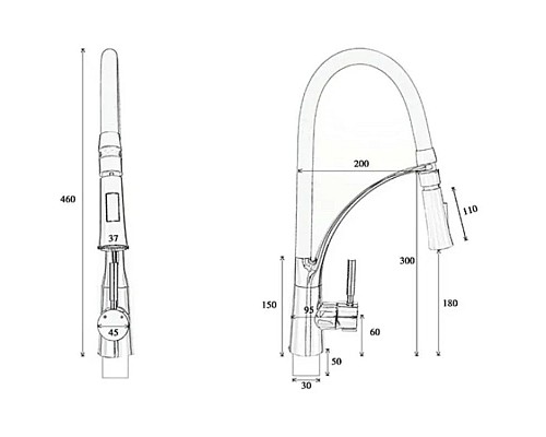 Купить Смеситель для кухни Rea Gaspar REA-B1019 в магазине сантехники Santeh-Crystal.ru