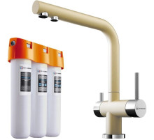 Смеситель для кухни с фильтром Omoikiri Nagano-MA + Pure drop Lite марципан 4218.8028