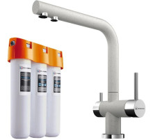 Смеситель для кухни с фильтром Omoikiri Nagano-EV + Pure drop Lite эверест 4065.8028
