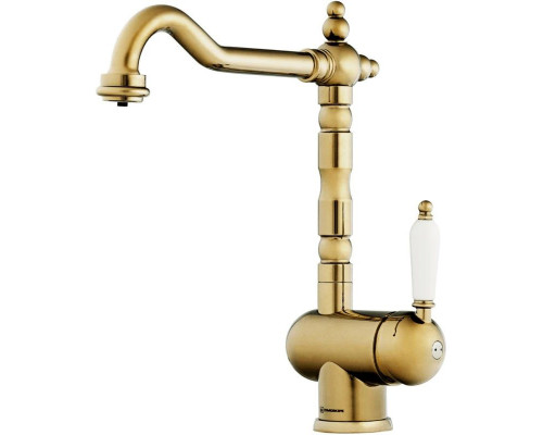 Приобрести Смеситель для кухни с подключением к фильтру Omoikiri Kyoto 2 Plus-AB античная латунь 4994349 в магазине сантехники Santeh-Crystal.ru