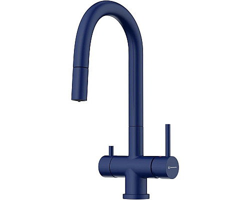 Заказать Смеситель для кухни с подключением к фильтру Omoikiri Akita-S-IB indigo blue 4994438 в магазине сантехники Santeh-Crystal.ru