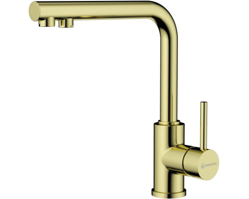 Купить Смеситель для кухни с подключением к фильтру Omoikiri Nakagawa 2 Plus-LG светлое золото 4994482 в магазине сантехники Santeh-Crystal.ru