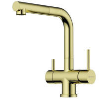 Смеситель для кухни с подключением к фильтру Omoikiri Takamatsu-S-LG светлое золото 4994476