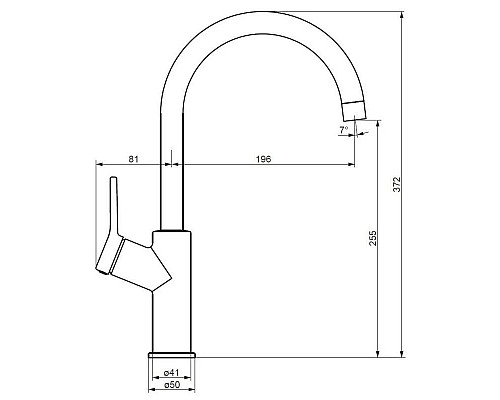 Заказать Смеситель для кухни Damixa Eclipse DX310720000 в магазине сантехники Santeh-Crystal.ru