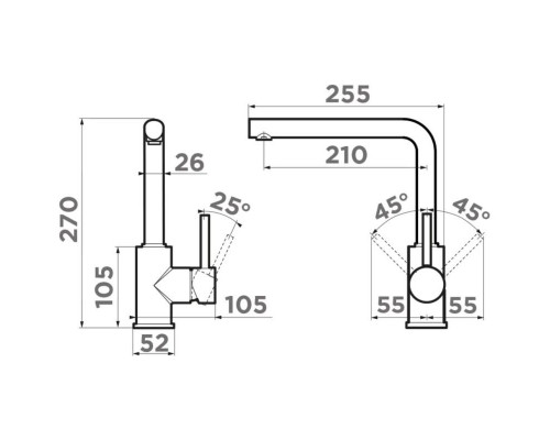 Приобрести Смеситель для кухни Omoikiri Nakagawa-P-PA пастила 4974317 в магазине сантехники Santeh-Crystal.ru