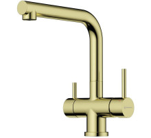 Смеситель для кухни с подключением к фильтру Omoikiri Takamatsu-LG светлое золото 4994477