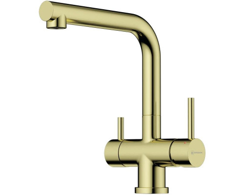 Приобрести Смеситель для кухни с подключением к фильтру Omoikiri Takamatsu-LG светлое золото 4994477 в магазине сантехники Santeh-Crystal.ru