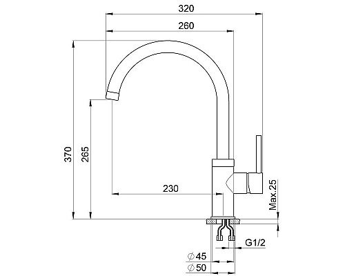 Заказать Смеситель для кухни Point графит PN3101GR в магазине сантехники Santeh-Crystal.ru