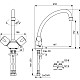 Приобрести Смеситель для кухонной мойки Vidima Флора BA144AA в магазине сантехники Santeh-Crystal.ru
