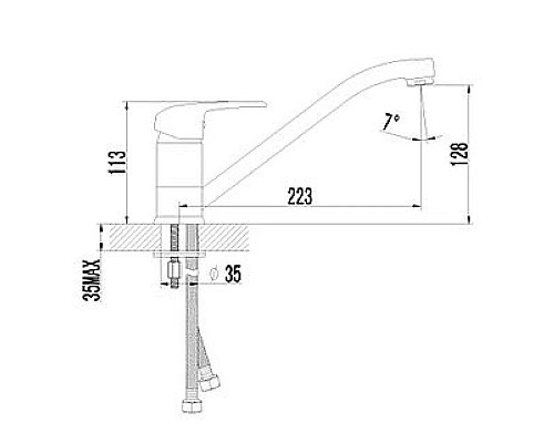 Купить Смеситель для кухонной мойки, песочный Lemark Pramen LM3304FL107 в магазине сантехники Santeh-Crystal.ru