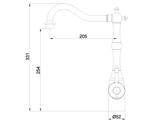 Заказать Смеситель для кухни из нержавеющей стали с поворотным изливом Lemark Expert LM5081S в магазине сантехники Santeh-Crystal.ru