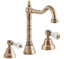 Смеситель для раковины бронза, ручки Swarovski Cezares Diamond DIAMOND-BLS2-02-Sw