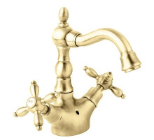 Смеситель для раковины золото 24 карата Cezares Atlantis-Nostalgia ATLANTIS-NOSTALGIA-LS2-03/24