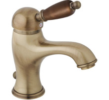 Смеситель для раковины бронза, ручка орех Cezares Elite ELITE-LSM1-02-Nc