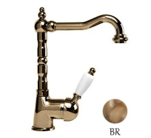 Смеситель для раковины бронза, ручка белая Cezares Elite ELITE-LSM2-02-Bi