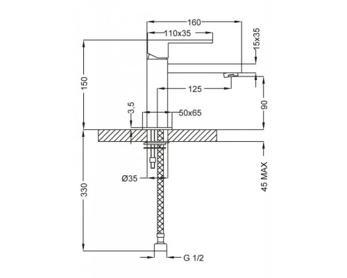 Приобрести Смеситель для раковины с донным клапаном хром, ручка хром Cezares Molveno MOLVENO-LSM1-01-Cr в магазине сантехники Santeh-Crystal.ru