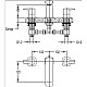 Заказать Смеситель для раковины на три отверстия с донным клапаном хром, ручки хром Cezares Tesoro TESORO-BLS-01 в магазине сантехники Santeh-Crystal.ru