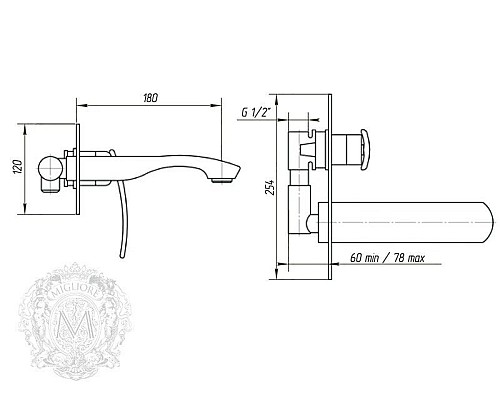 Купить Смеситель для раковины Migliore Flo ML.FLO-7034.CR в магазине сантехники Santeh-Crystal.ru