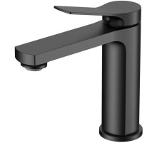 Смеситель для раковины Vincea Arco VBF-4AR01MB без донного клапана, черный матовый