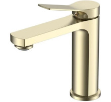 Смеситель для раковины Vincea Arco VBF-4AR01BG без донного клапана, золотой матовый