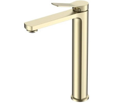 Смеситель для раковины Vincea Arco VBF-4AR02BG без донного клапана, золотой матовый