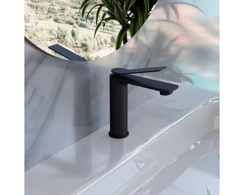 Смеситель для раковины Vincea Verse VBF-2VE1MB без донного клапана, черный матовый