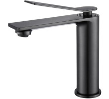 Смеситель для раковины Vincea Verse VBF-2VE1GM без донного клапана, вороненая сталь