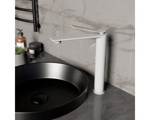 Смеситель для раковины Vincea Verse VBF-2VE2MW без донного клапана, белый матовый