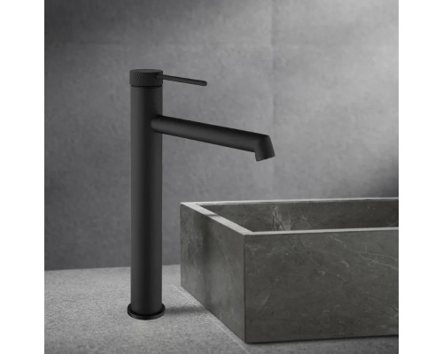 Смеситель для раковины Vincea Rim VBF-2RM2MB без донного клапана, черный матовый