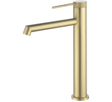 Смеситель для раковины Vincea Rim VBF-2RM2BG без донного клапана, золотой матовый