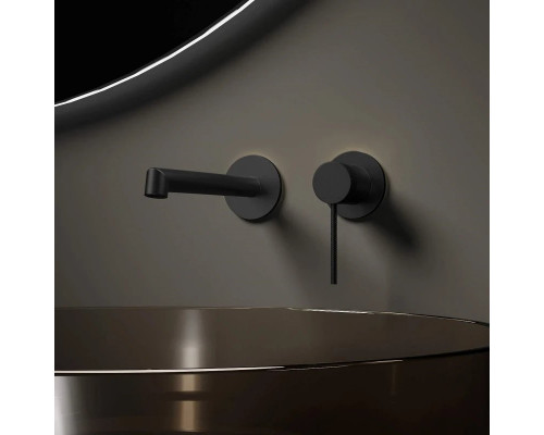 Смеситель для раковины Vincea Rim VBFW-2RM1MB встраиваемый, без донного клапана, черный матовый