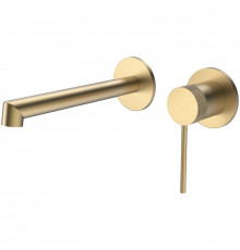 Смеситель для раковины Vincea Rim VBFW-2RM1BG встраиваемый, без донного клапана, золотой матовый