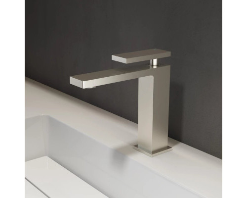 Смеситель для раковины Vincea Dice VBF-2DS1BN без донного клапана, сатин