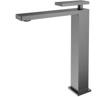 Смеситель для раковины Vincea Dice VBF-2DS2GM без донного клапана, вороненая сталь