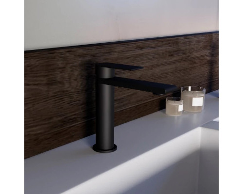 Смеситель для раковины Vincea Vogue VBF-2VS1MB без донного клапана, черный матовый