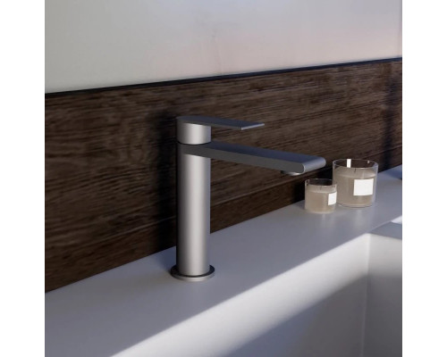 Смеситель для раковины Vincea Vogue VBF-2VS1GM без донного клапана, вороненая сталь