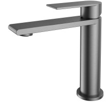 Смеситель для раковины Vincea Vogue VBF-2VS1GM без донного клапана, вороненая сталь