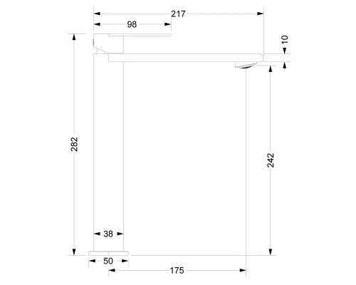 Смеситель для раковины Vincea Vogue VBF-2VS2MB без донного клапана, черный матовый