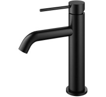 Смеситель для раковины Vincea City VBF-2C1MB без донного клапана, черный матовый