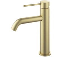 Смеситель для раковины Vincea City VBF-2C1BG без донного клапана, золотой матовый