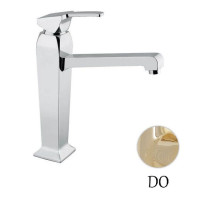 Смеситель на раковину однорычажный, высокий, с донным клапаном золото 24 карата Cezares Legend LEGEND-LSM2-A-03/24