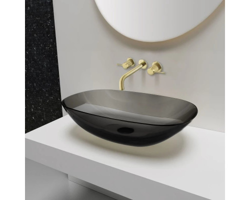 Смеситель для раковины Vincea Groove VBFW-4G1BG4 встраиваемый, без донного клапана, золотой матовый