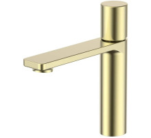 Смеситель для раковины Vincea Vogue VBF-4V3BG без донного клапана, золотой матовый