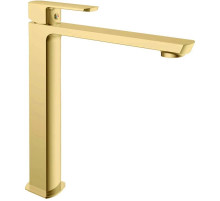 Смеситель для раковины Vincea Next VBF-1N2BG без донного клапана, золотой матовый