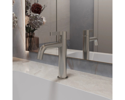 Смеситель для раковины Vincea Villa VBF-1VL1BN без донного клапана, сатин