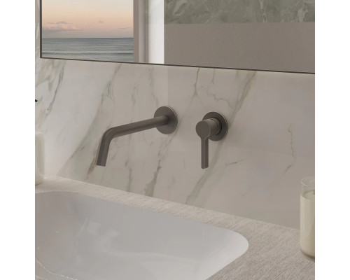 Смеситель для раковины Vincea Villa VBFW-1VL1GM без донного клапана, вороненая сталь