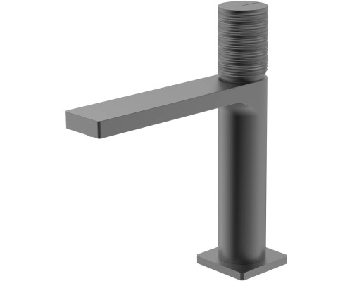 Смеситель для раковины Vincea Domus VBF-5DM01GM без донного клапана, вороненая сталь