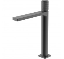 Смеситель для раковины Vincea Domus VBF-5DM02GM без донного клапана, вороненая сталь